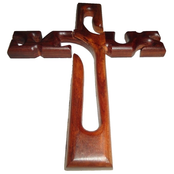 Jesus Cross Crucifix Wooden Cross Size-8.5x7 in - Picture 2 of 4